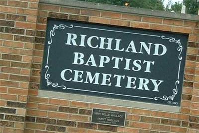 Richland Baptist Cemetery on Sysoon