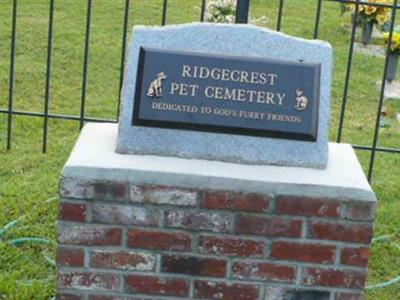 Ridgecrest Pet Cemetery on Sysoon