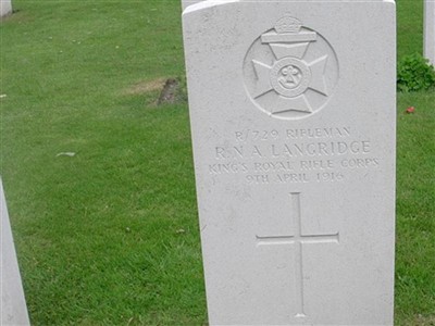 Rifleman R N A Langridge on Sysoon