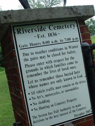 Riverside Cemetery on Sysoon