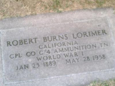 Robert Burns "Bob" Lorimer on Sysoon