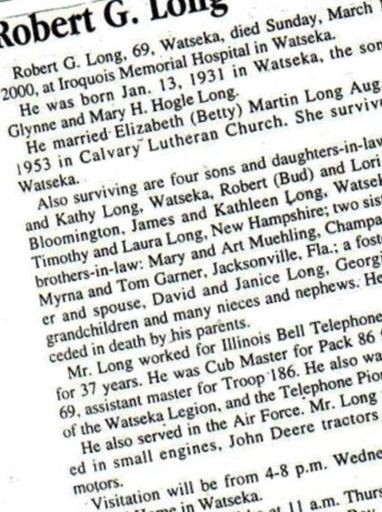 Robert G. Long on Sysoon