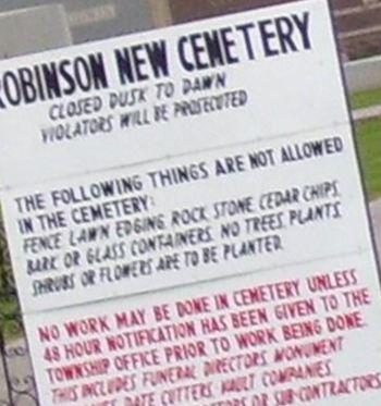 Robinson New Cemetery on Sysoon
