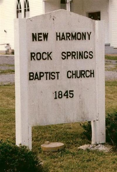 Rock Springs Cemetery on Sysoon