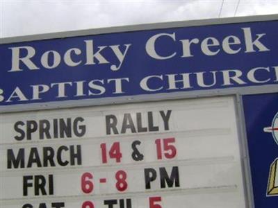 Rocky Creek Baptist Church Cemetery on Sysoon