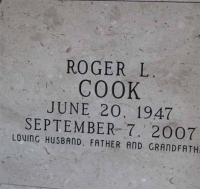 Roger L. Cook, Find a grave on Sysoon Roger L. Cook on Sysoon