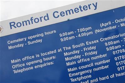 Romford Cemetery on Sysoon