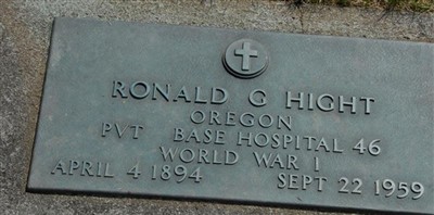Ronald G Hight on Sysoon
