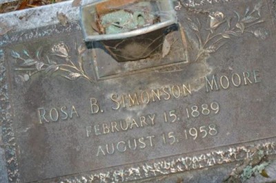 Rosa B. Simonson Moore on Sysoon
