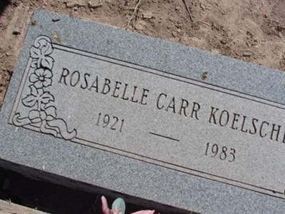 Rosabelle Carr Koelsche on Sysoon