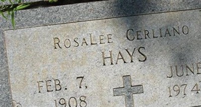 RosaLee Cerliano Hays on Sysoon