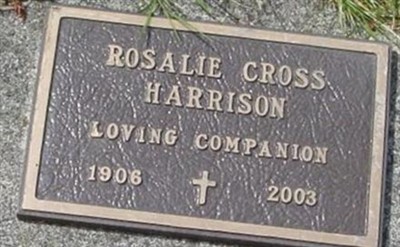 Rosalie Cross Harrison on Sysoon