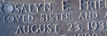 Rosalyn E Friello on Sysoon