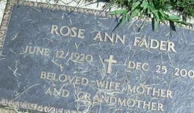 Rose Ann Fader on Sysoon