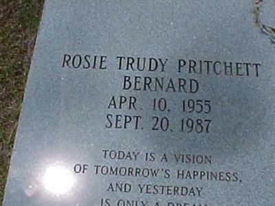Rosie Trudy Pritchett Bernard on Sysoon