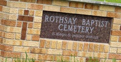 Rothsay Baptist Cemetery on Sysoon