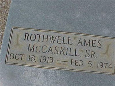 Rothwell Ames McCaskill, Sr on Sysoon