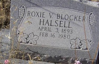 Roxie Virgie Blocker Halsell on Sysoon