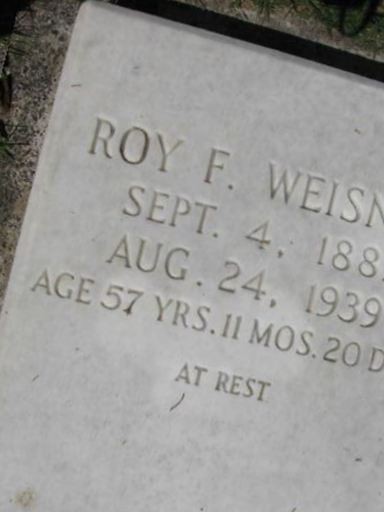 Roy F. Weisner on Sysoon