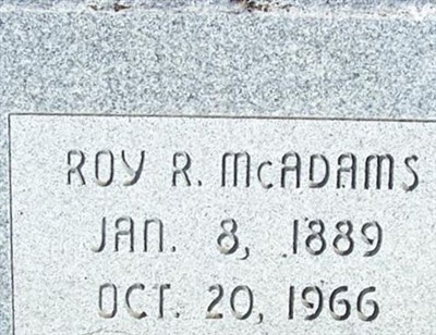 Roy R McAdams on Sysoon