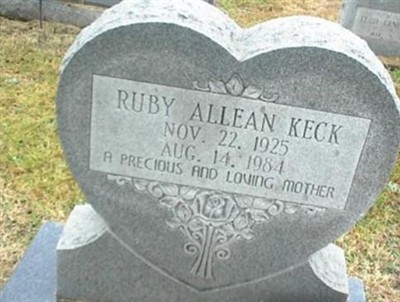 Ruby Allean Keck, Find a grave on Sysoon Ruby Allean Keck on Sysoon