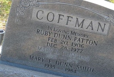 Ruby B Dunn Patton on Sysoon