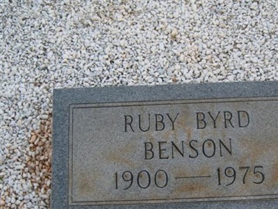 Ruby Byrd Benson on Sysoon