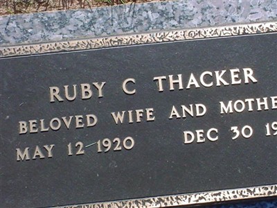 Ruby Cantrell Thacker on Sysoon
