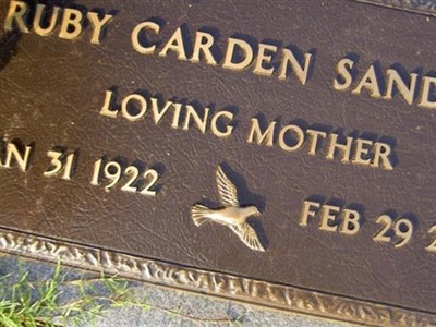 Ruby Carden Sanders on Sysoon