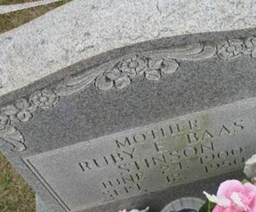 Ruby E. Bass Stinson on Sysoon