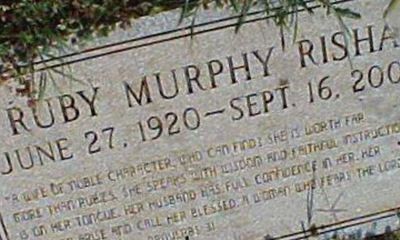 Ruby Estelle Murphy Risha on Sysoon