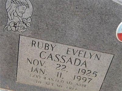 Ruby Evelyn Cassada on Sysoon