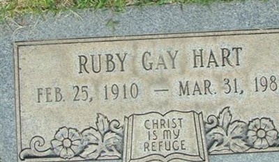 Ruby Gay Hays Hart on Sysoon