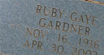Ruby Gaye Gardner Gist on Sysoon