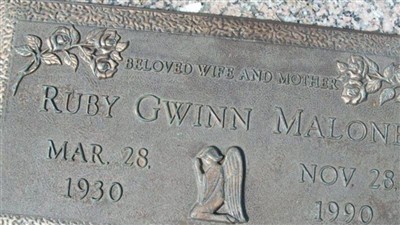Ruby Gwinn Malone on Sysoon