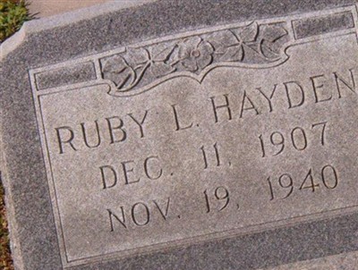 Ruby L. Hayden on Sysoon