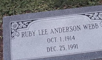 Ruby Lee (Anderson) Webb on Sysoon