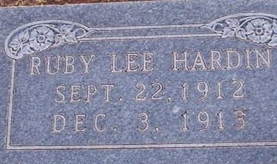 Ruby Lee Hardin on Sysoon