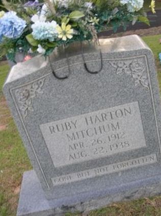Ruby Lee Harton Mitchum on Sysoon