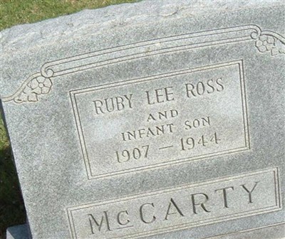 Ruby Lee Ross McCarty on Sysoon