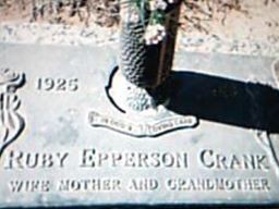 Ruby Lucille Epperson Crank on Sysoon