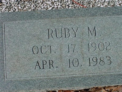 Ruby M. Pearson Westbrook on Sysoon