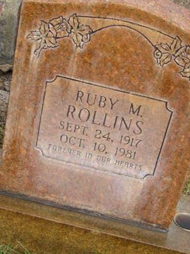 Ruby M. Rollins on Sysoon