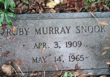 Ruby Murray Snook on Sysoon