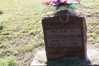 Ruby O. Watterson Cottingham on Sysoon