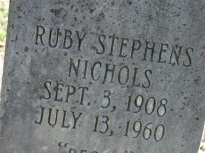 Ruby Pearl Stephens Nichols on Sysoon