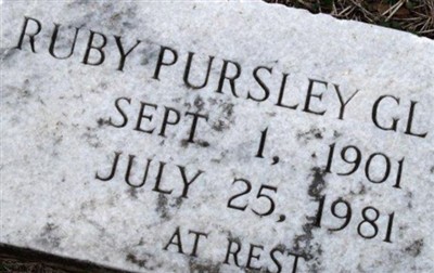 Ruby Pursley Glover on Sysoon