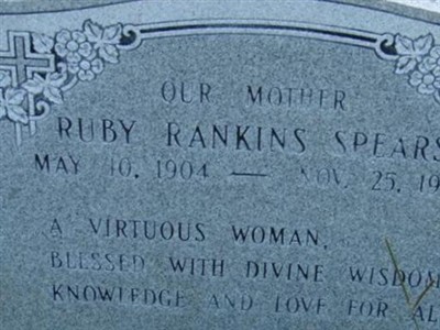 Ruby Rankins Spears on Sysoon