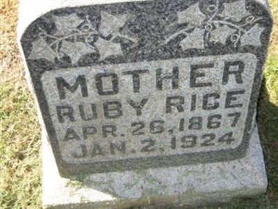 Ruby Rice, Find a grave on Sysoon Ruby Rice on Sysoon