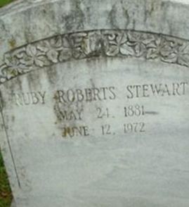 Ruby Roberts Stewart on Sysoon